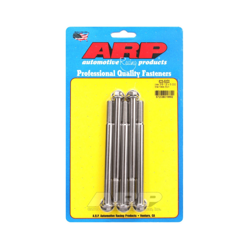 Șuruburi și piulițe universale ARP cu cap mic 3/8-16 – Oțel inoxidabil, cap hexagonal, x5 - ARP-623-5000 - 623-5000 - 3666618192383